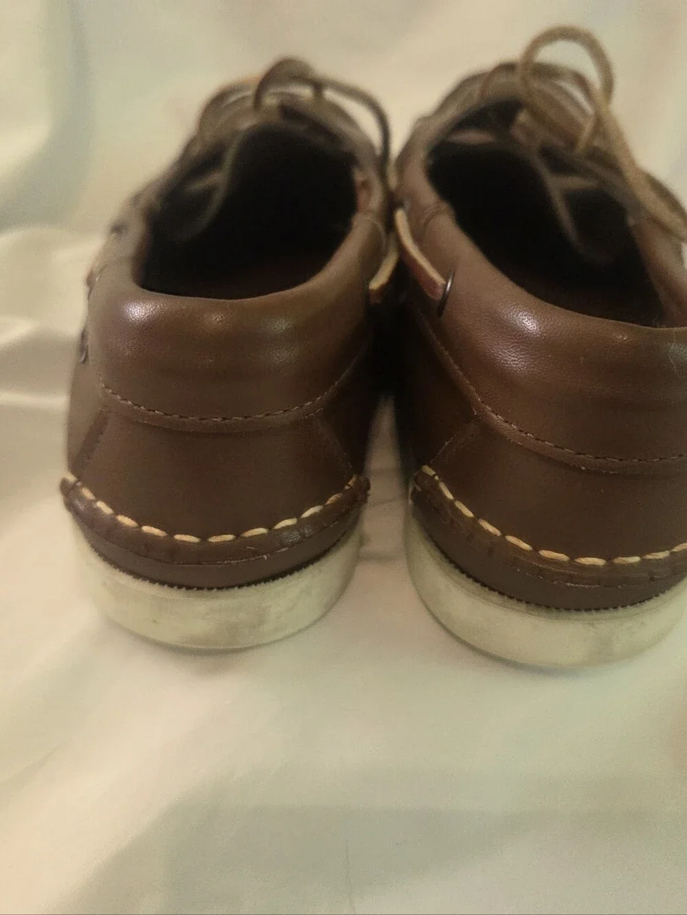 Sebago Docksides Brown Leather Boat Shoes Mens 10.5